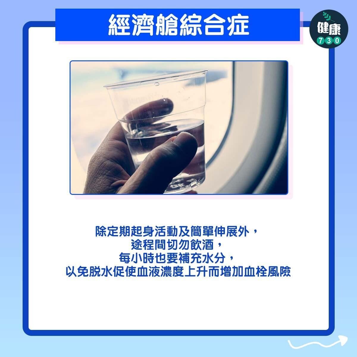 搭飛機水腫、皮膚乾燥及經濟艙綜合症?6個飲食習慣舒緩不適(am730製圖)